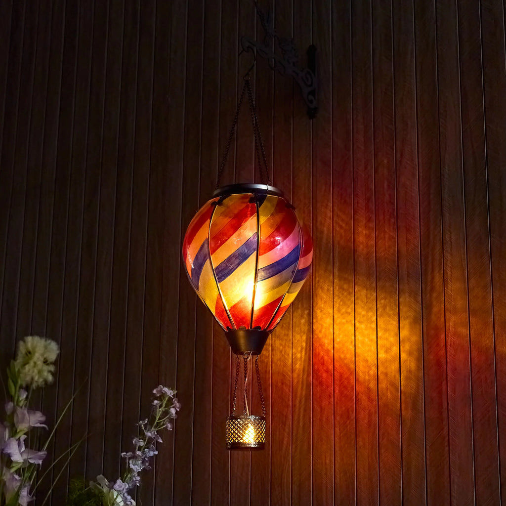 solar hot air balloon garden lantern perfect for front yard decor and outdoor ambiance